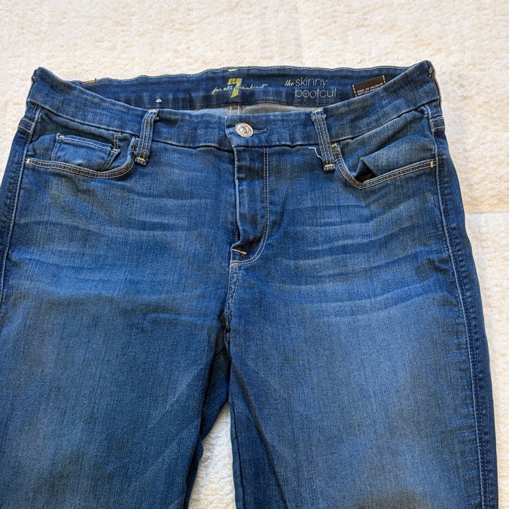 7 For All Mankind Women's Blue Skinny Bootcut Jeans sz 29